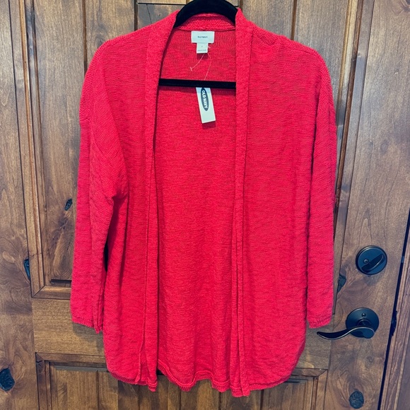 Old Navy Sweaters - Old Navy Bright Red Open-Front Cardigan
